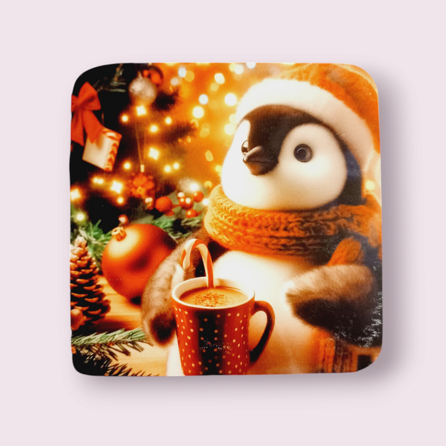 Festive Penguin Christmas Coaster - Wilde Gifts