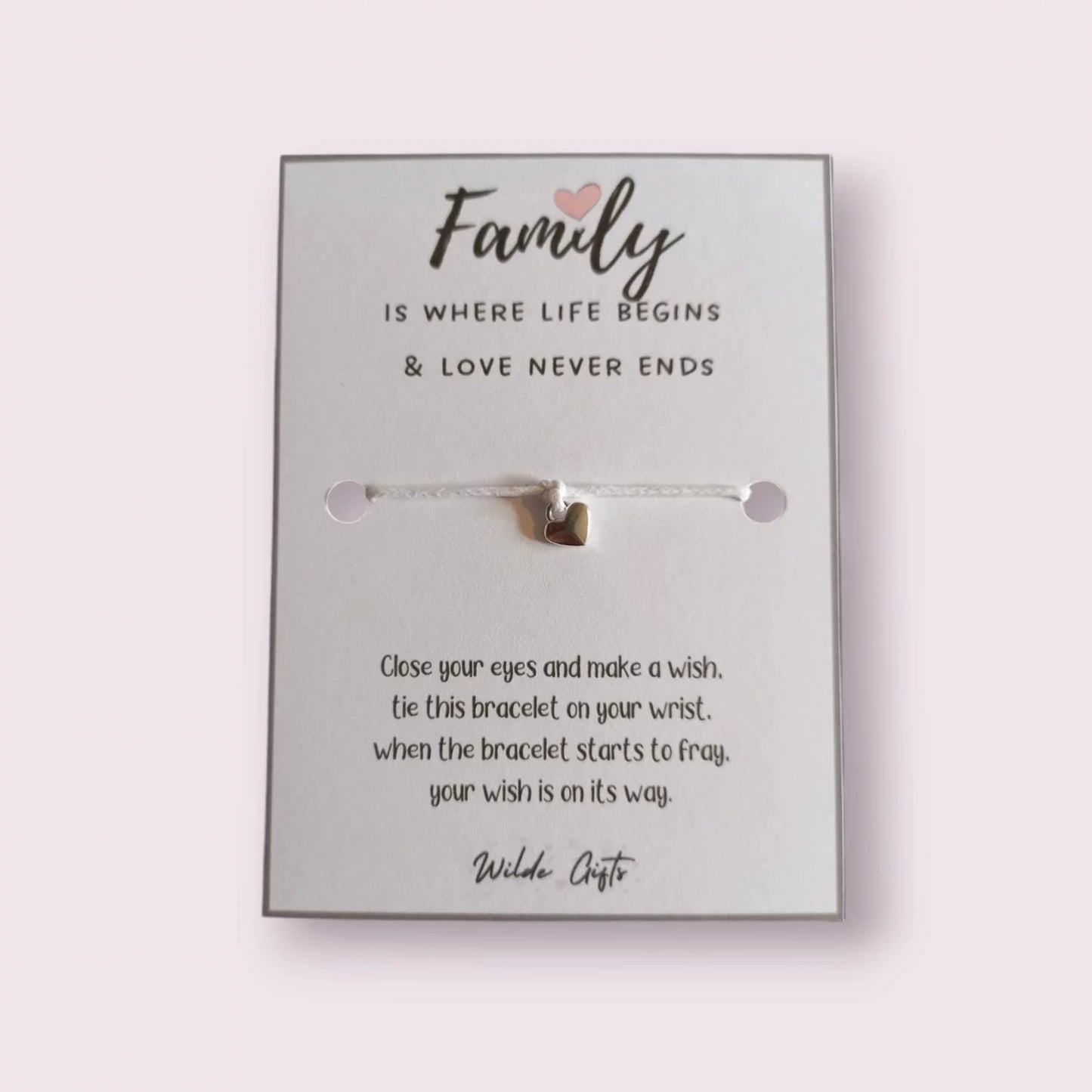 Family - where life begins wish bracelet. (WB846) 510ewr-rf.myshopify.com