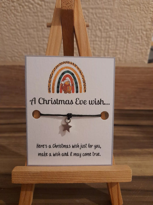 20 x Snow man Rainbow Christmas eve mini Wish bracelets - (WB595) 510ewr-rf.myshopify.com