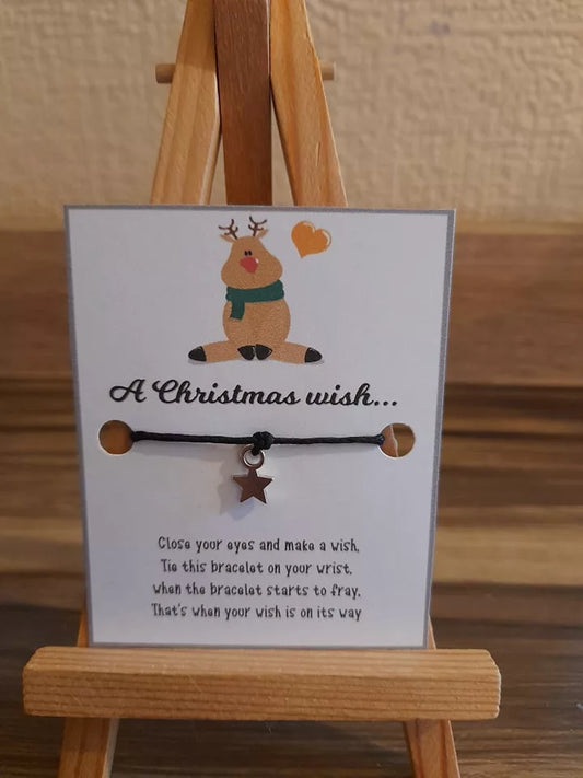 20 x Reindeer Mini Christmas Wish Bracelets (WB415) 510ewr-rf.myshopify.com