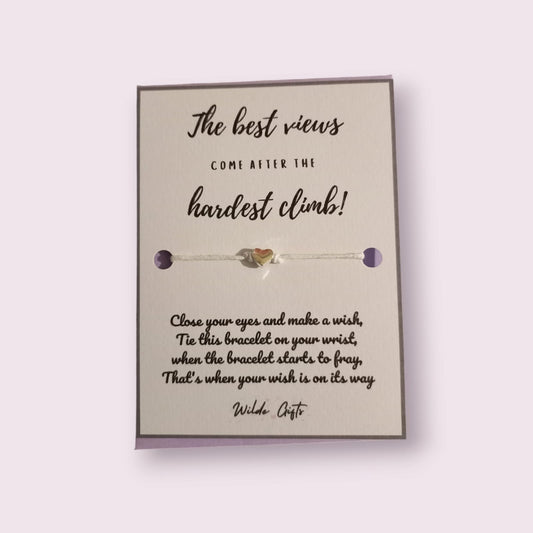 The best views come after the hardest climb wish bracelet (wb1259) image 0