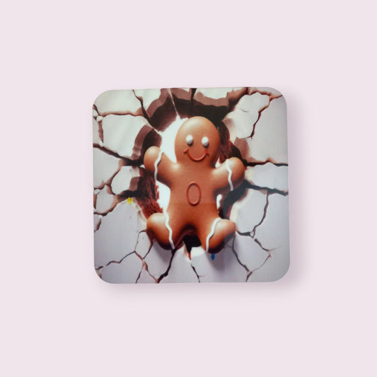 Gingerbread man coaster - Wilde Gifts Coaster