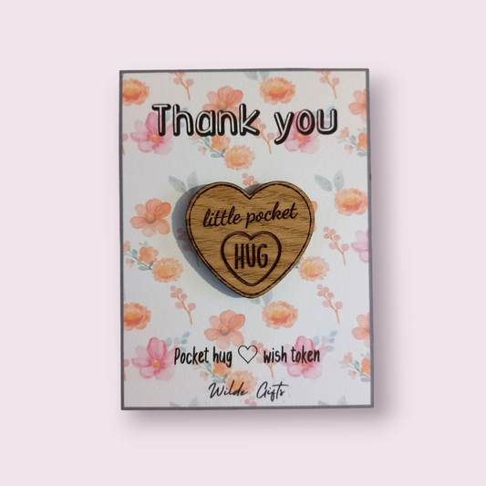 Thank you floral pocket hug - Wilde Gifts 