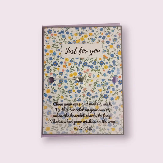 Just for you floral wish bracelet (wb1264) 510ewr-rf.myshopify.com