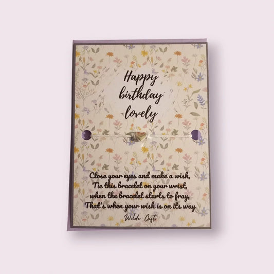 Happy birthday lovely wish bracelet (wb1261) 510ewr-rf.myshopify.com