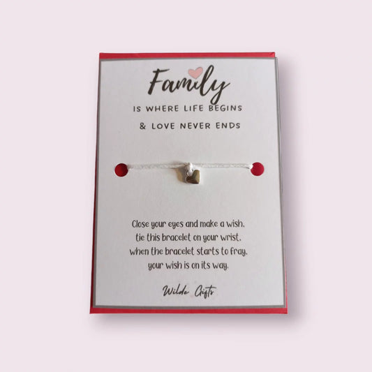 Family is where life begins wish bracelet (WB768) 510ewr-rf.myshopify.com
