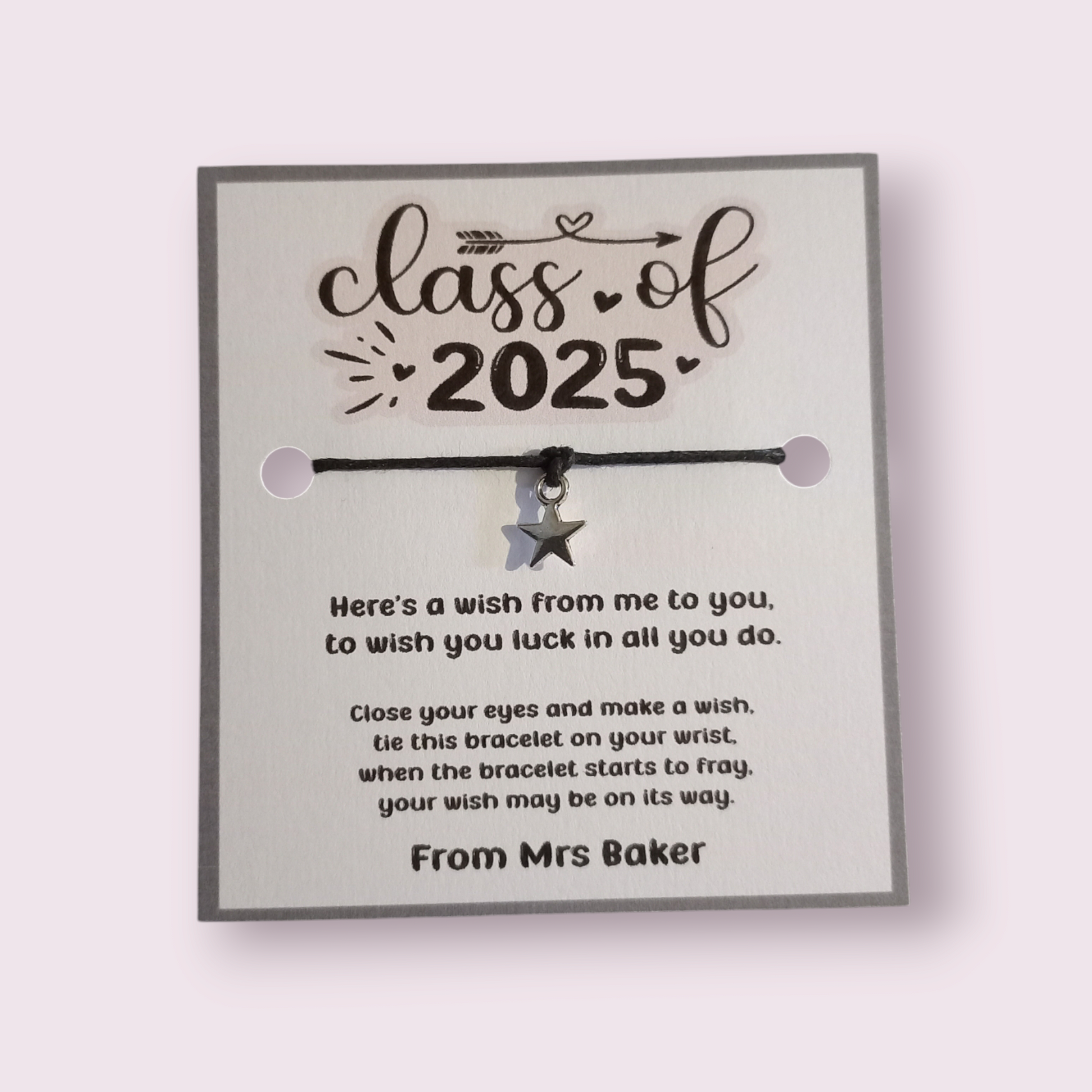 Class of 2025 School leaver wish bracelet (wb1217) 510ewr-rf.myshopify.com