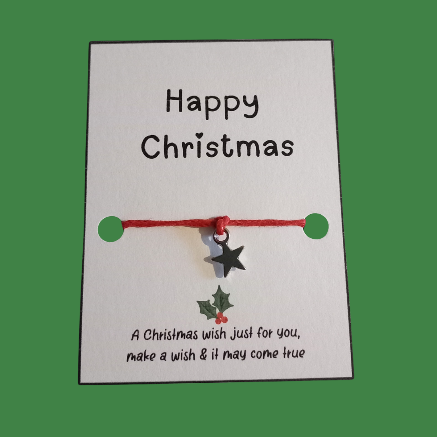 Set of 6 mixed Christmas wish bracelets