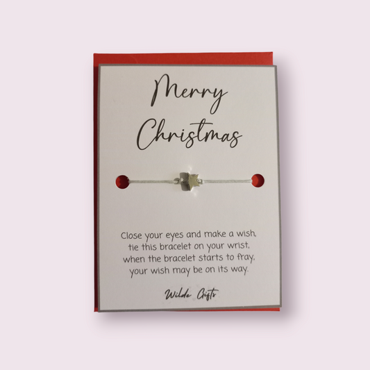 Merry Christmas wish bracelet (WB860) 510ewr-rf.myshopify.com