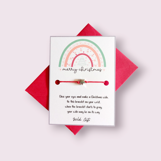 Merry Christmas Rainbow wish bracelet (Wb1320) 510ewr-rf.myshopify.com