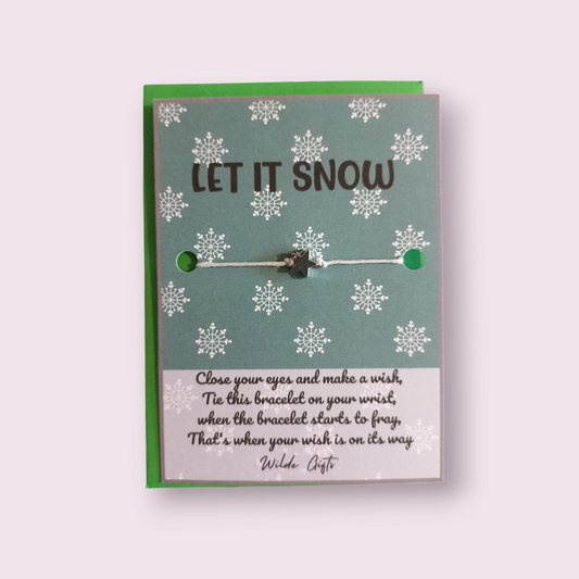 Let it snow wish bracelet (WB1042) 510ewr-rf.myshopify.com