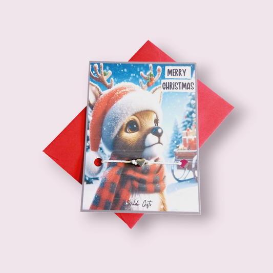 Festive Reindeer wish bracelet (Wb1323) 510ewr-rf.myshopify.com