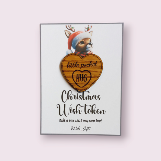 Reindeer santa hat Christmas Pocket Hug 510ewr-rf.myshopify.com