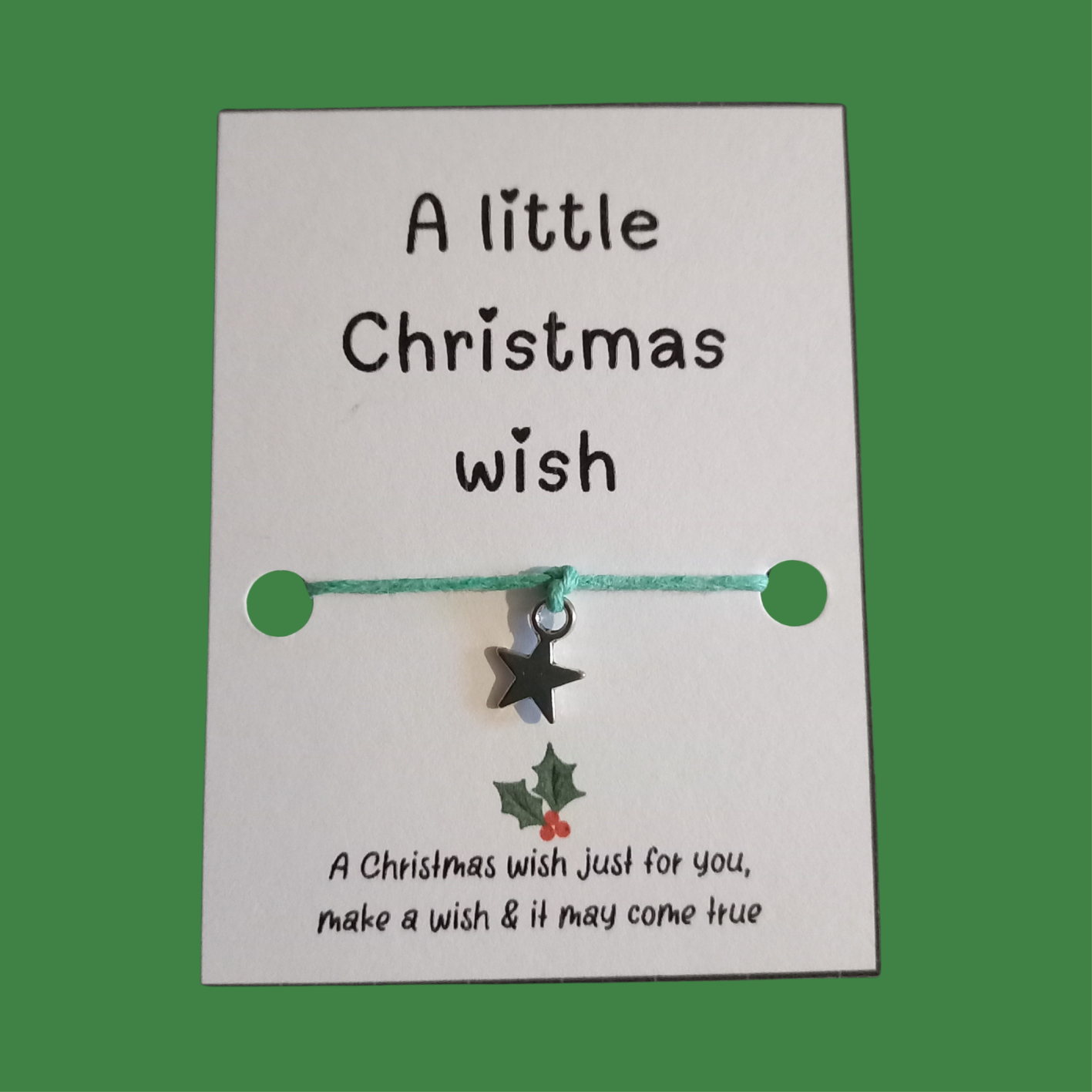 Set of 6 mixed Christmas wish bracelets