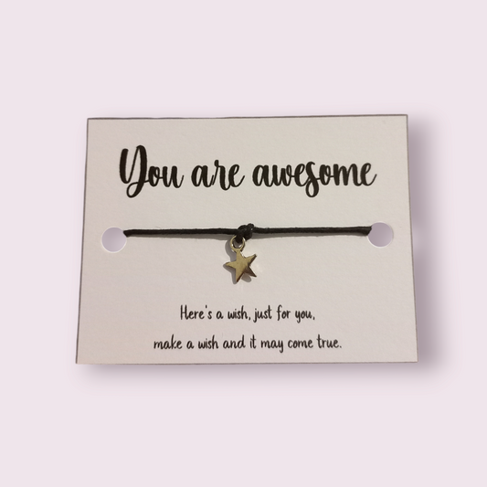 5, 10, 20, you are awesome mini wish bracelets (WB1094) 510ewr-rf.myshopify.com
