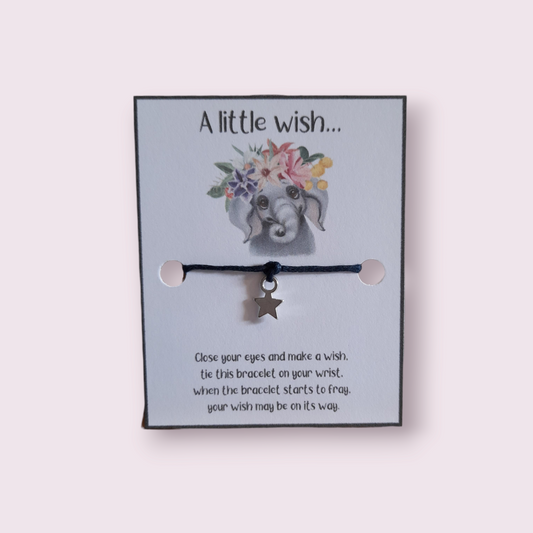 Elephant Floral Minis wish bracelet (WB697) 510ewr-rf.myshopify.com