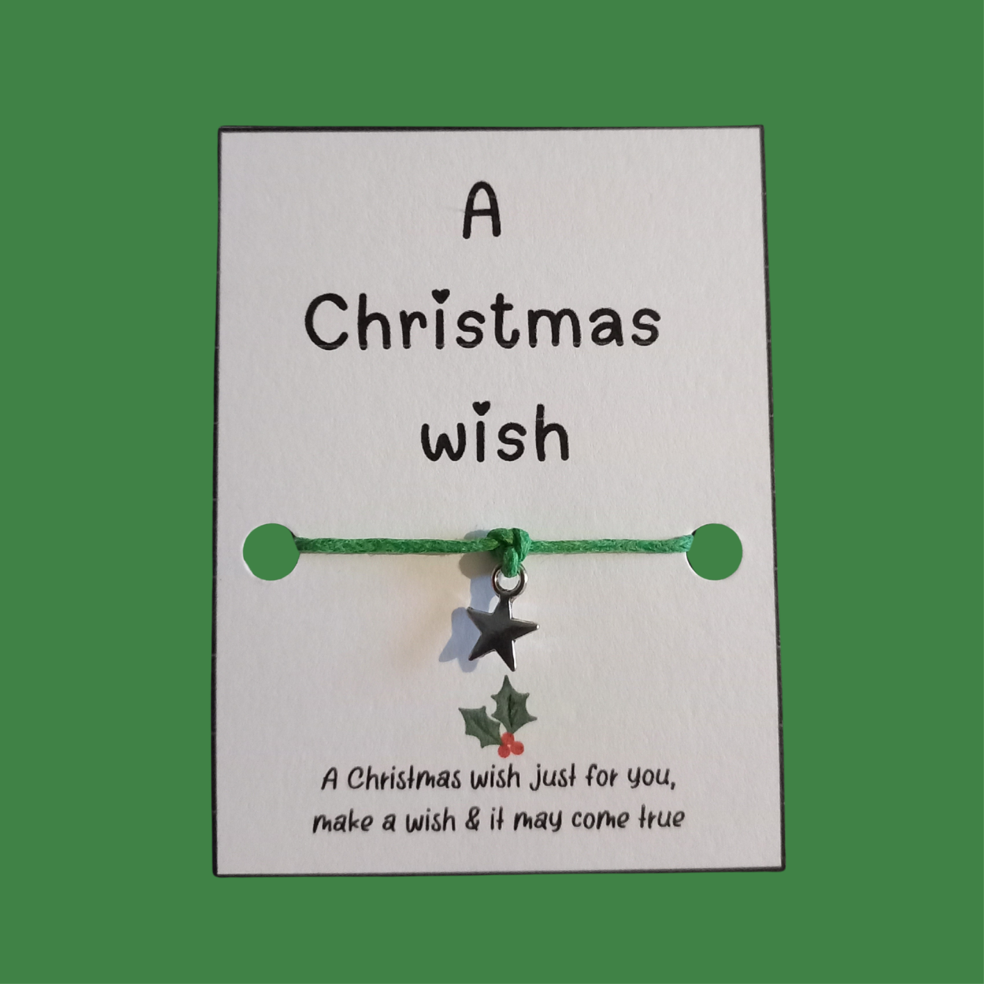 Set of 6 mixed Christmas wish bracelets