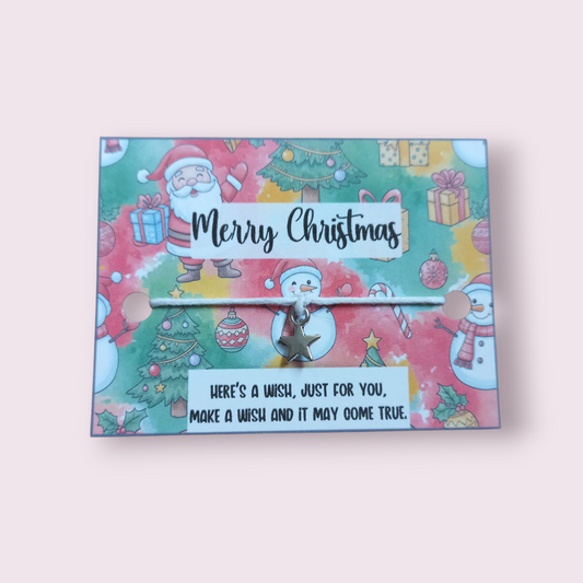 Christmas wish bracelet Colourful Santa