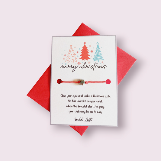 Merry Christmas Trees wish bracelet (Wb1319) 510ewr-rf.myshopify.com