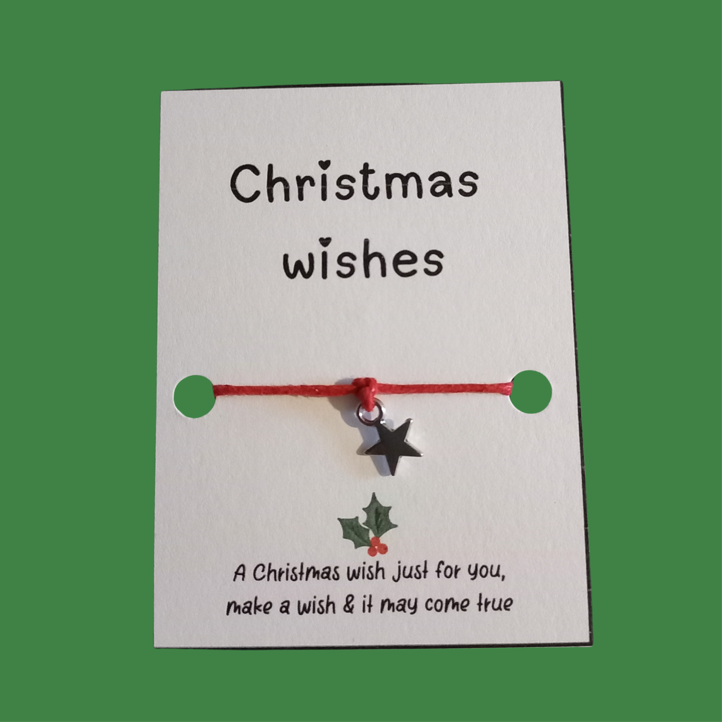 Set of 6 mixed Christmas wish bracelets