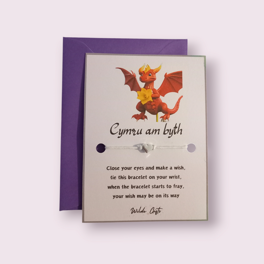 Cymru am byth welsh dragon wish bracelet (wb1343) 510ewr-rf.myshopify.com