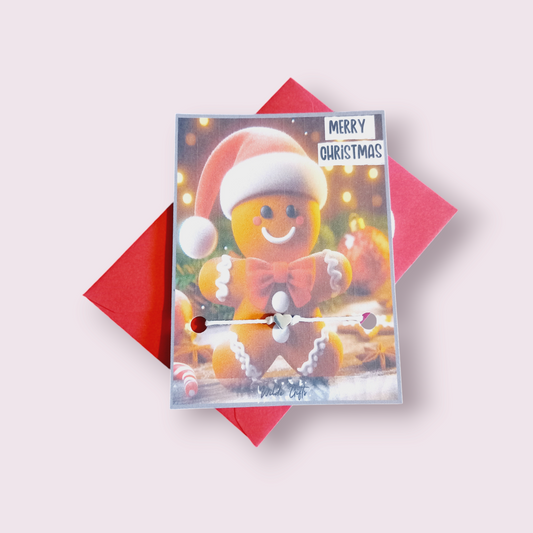 Gingerbread Christmas wish bracelet (WB1325) 510ewr-rf.myshopify.com