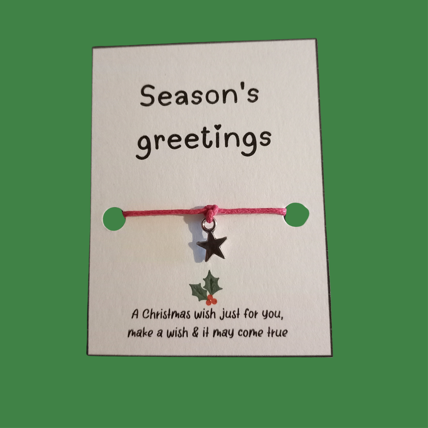 Set of 6 mixed Christmas wish bracelets