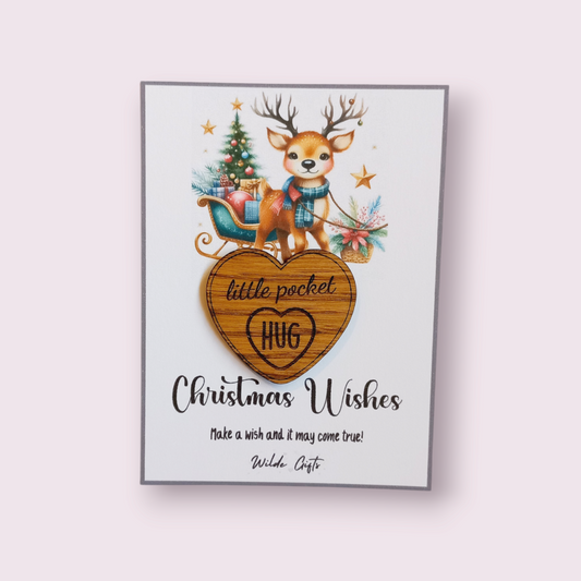 Reindeer festive Christmas Pocket Hug 510ewr-rf.myshopify.com