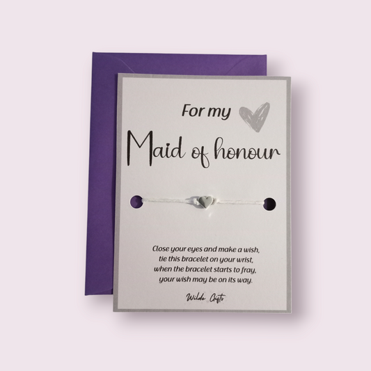 Maid of honour wish bracelet (wb1335) 510ewr-rf.myshopify.com