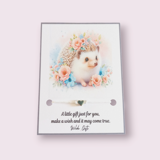 Floral Hedgehog wish bracelet (wb1289) 510ewr-rf.myshopify.com