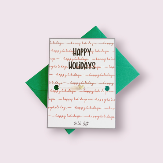Happy Holidays wish bracelet (wb1276) 510ewr-rf.myshopify.com