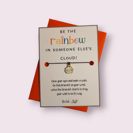 Be the rainbow in someone else's cloud wish bracelet (WB766) 510ewr-rf.myshopify.com